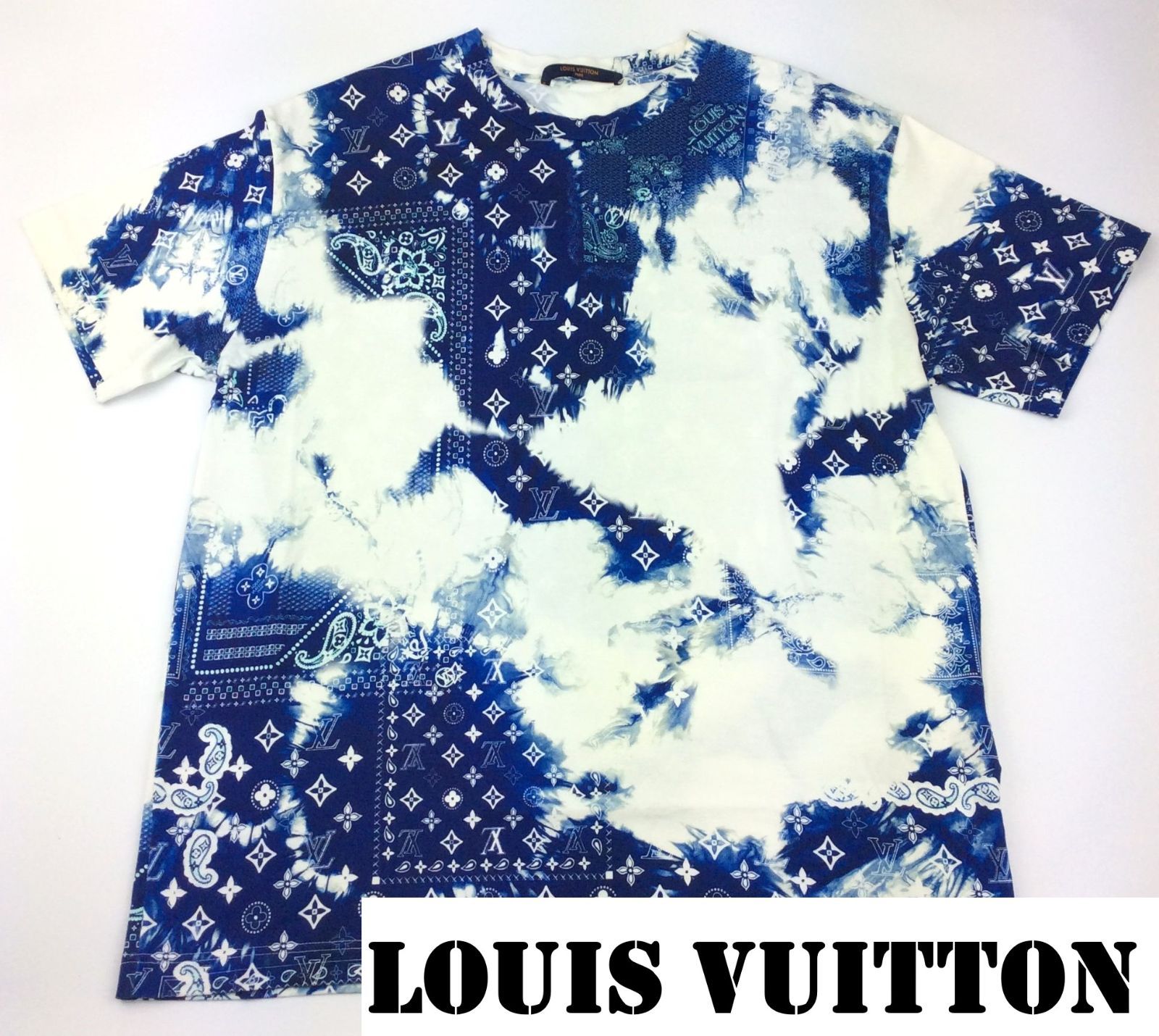 美品　LOUIS VUITTON ルイヴィトン　モノグラムバンダナ　半袖Tシャツ 楽天市場】LOUIS VUITTON ルイヴィトン モノグラムバンダナT