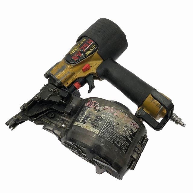 日立工機　75mm　高圧エアー　高圧 ロール 釘打機　NV75HJ　中古品 HiKOKI 75mm高圧ロール 釘打機 日立
