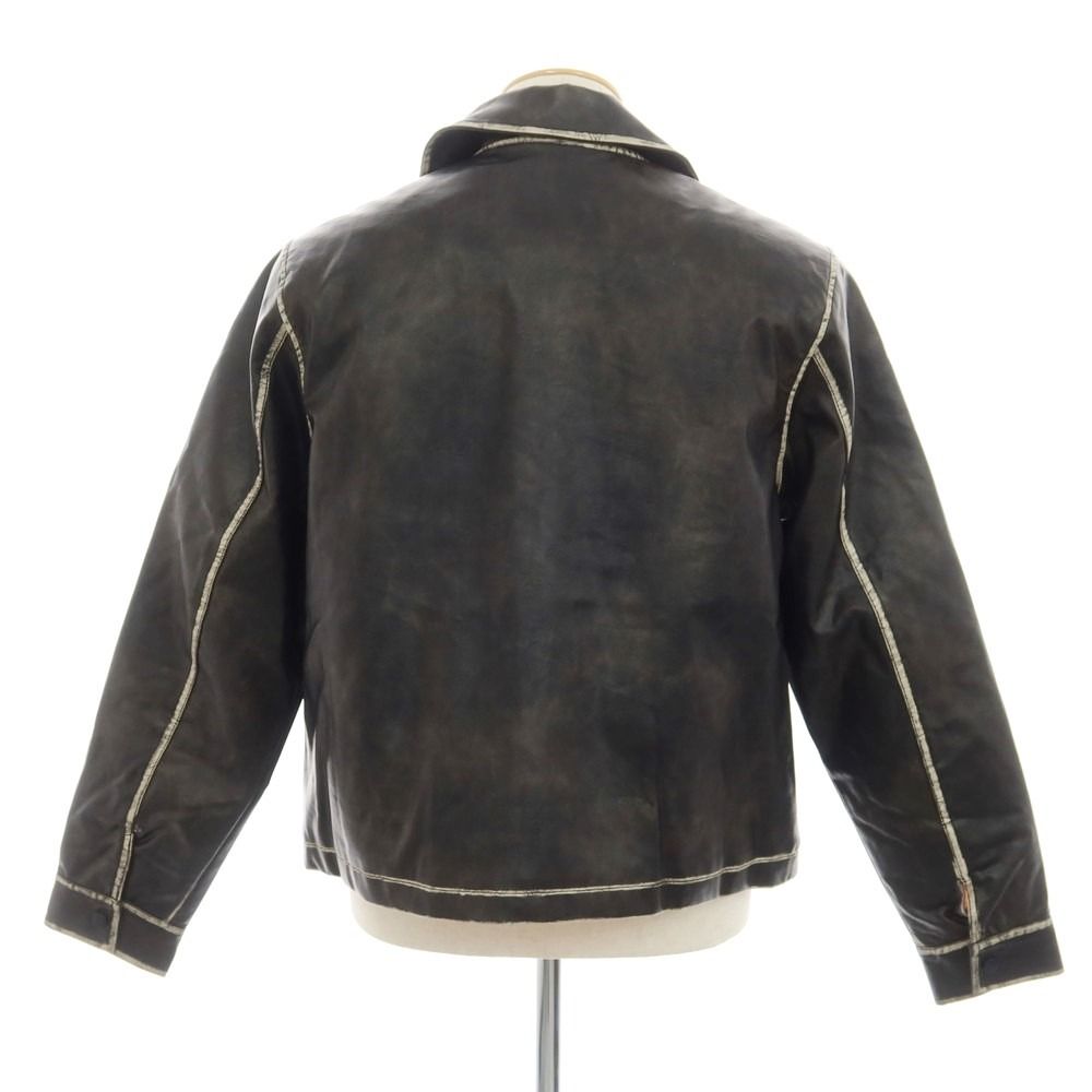 中古】ラファム La Fam PUレザー ジップアップ レザーブルゾン 