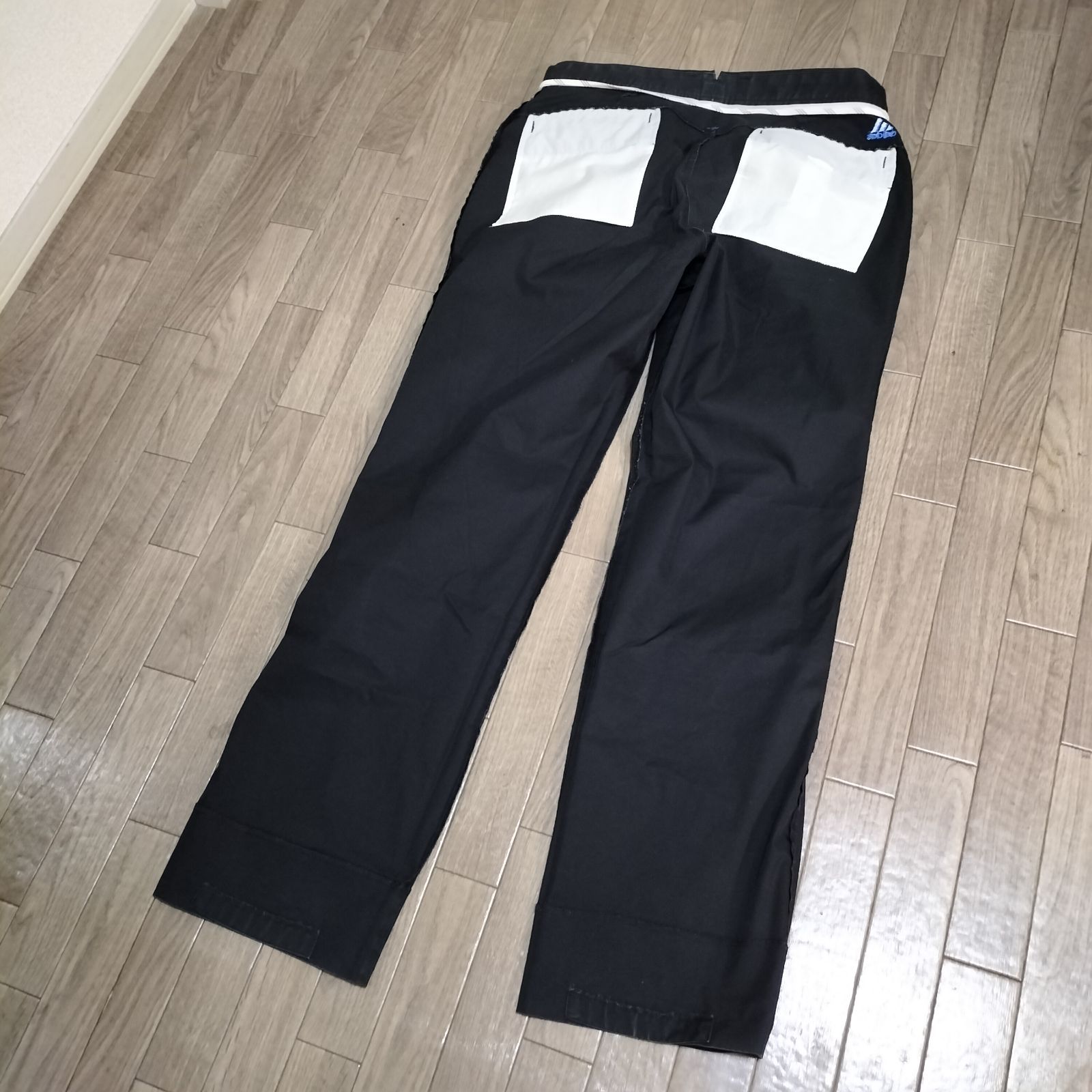 ✴️adidas × TaylorMade　ゴルフパンツ　万国旗タグ　黒　W85 ☆old adidas golf 万国旗タグ チノパン スラックス ゴルフパンツ