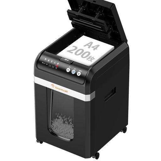 bonsaii オートフィード シュレッダー 自動細断100枚 連続 bonsaii シュレッダー 100枚自動細断 30分連続使用 電動 業務用 .