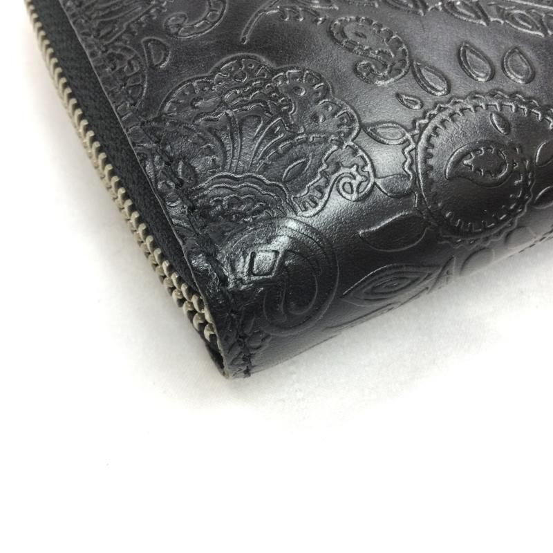 RIVAXIDE 'PAID IN FULL Long wallet [Black] ペイズリー柄 レザー 