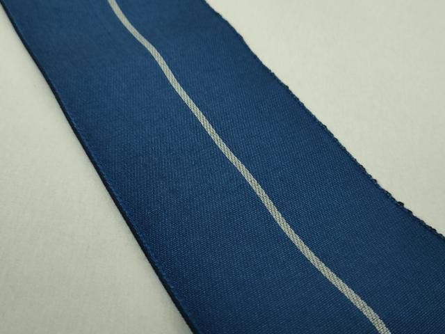 平和屋着物○男性 本場筑前博多織 両面 角帯 間道 正絹 逸品 未使用