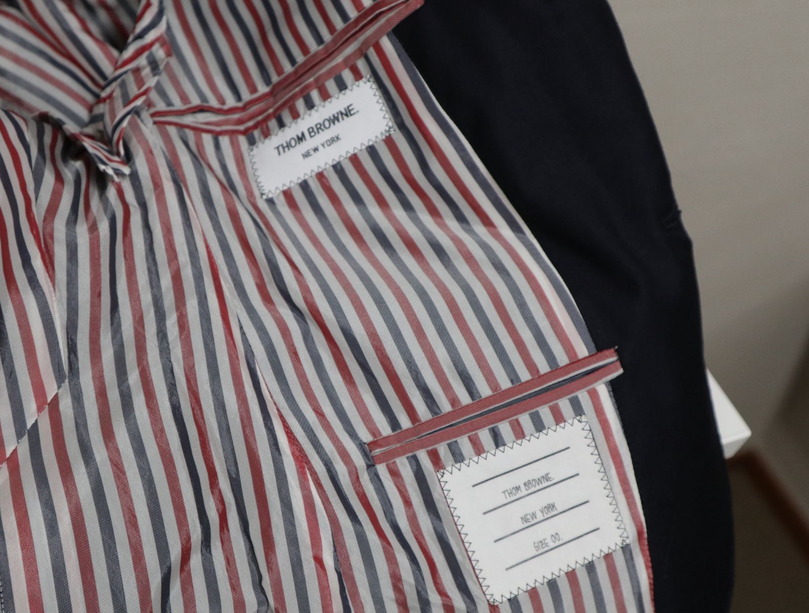 トムブラウン THOM BROWNE ネイビー テーラードジャケット 金
