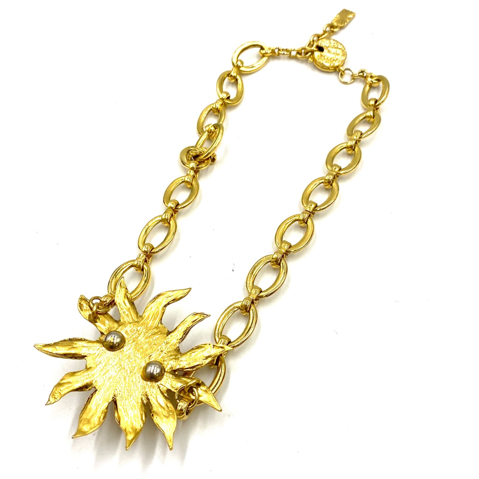 ◆◇◆イヴ・サンローラン フラワーモチーフ チェーン レディース ネックレス ◇◇◇イヴ・サンローラン フラワーモチーフ チェーン レディース