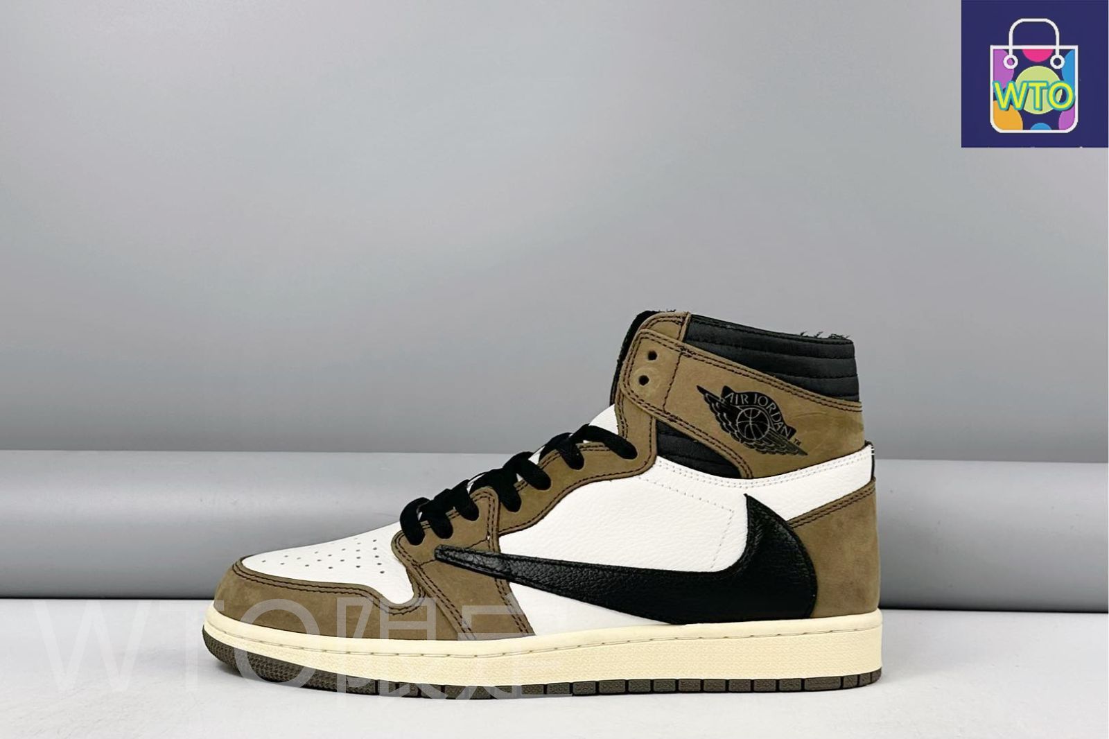 限界値下げ新品未使用ナイキジョーダン×トラヴィス【CD4487-100】25.5 Jordan NIKE AIR JORDAN 1 HI OG TRAVIS SCOTT SP sail/black