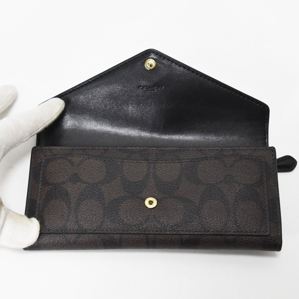 COACH コーチ シグネチャー 長財布 3034 スリム エンベロープ 
