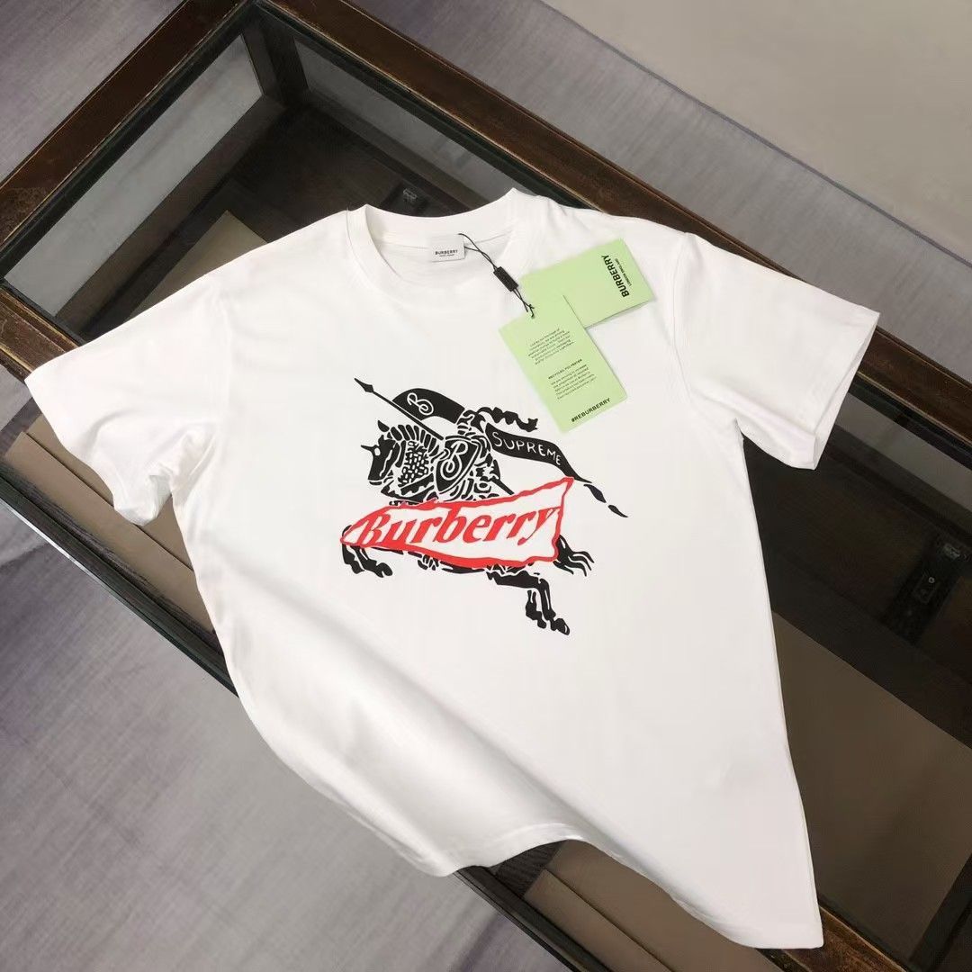 新品未使用】BURBERRY バーバリー Tシャツ ブラック ホワイト - メルカリ 