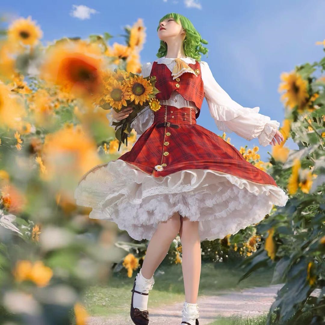 東方Project（東方プロジェクト） 風見 幽香 コスプレ衣装※ウィッグ 