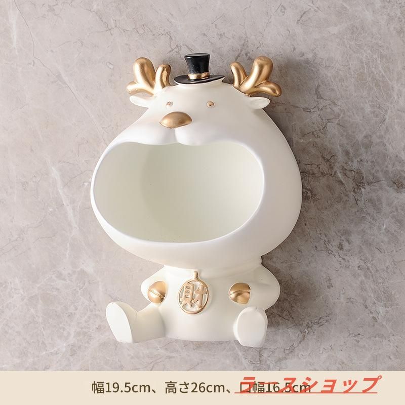 壁掛け 口を開けた鹿