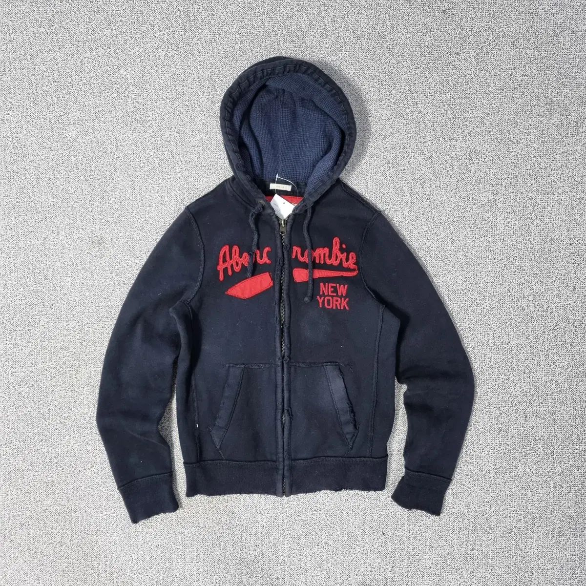 Abercrombie アバクロンビー ヴィンテージ クラック ジップアップパーカー フード付き