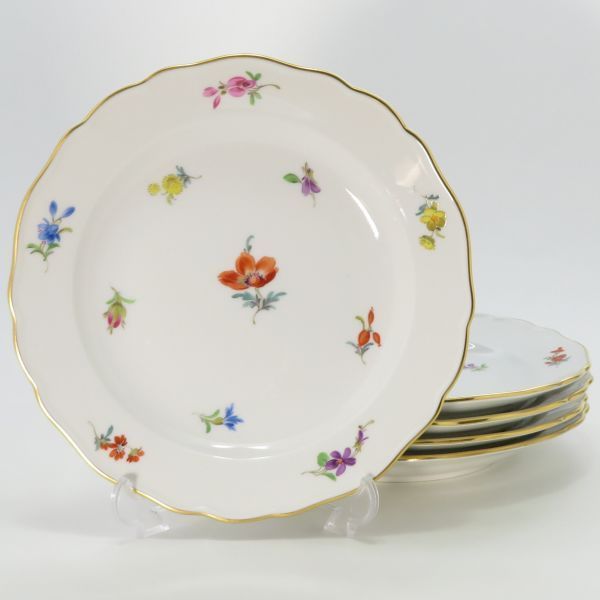 6枚セット マイセン スキャタードフラワー プレート