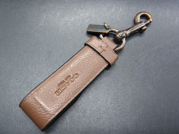 COACH コーチ レザー バッグチャーム キーホルダー キーリング