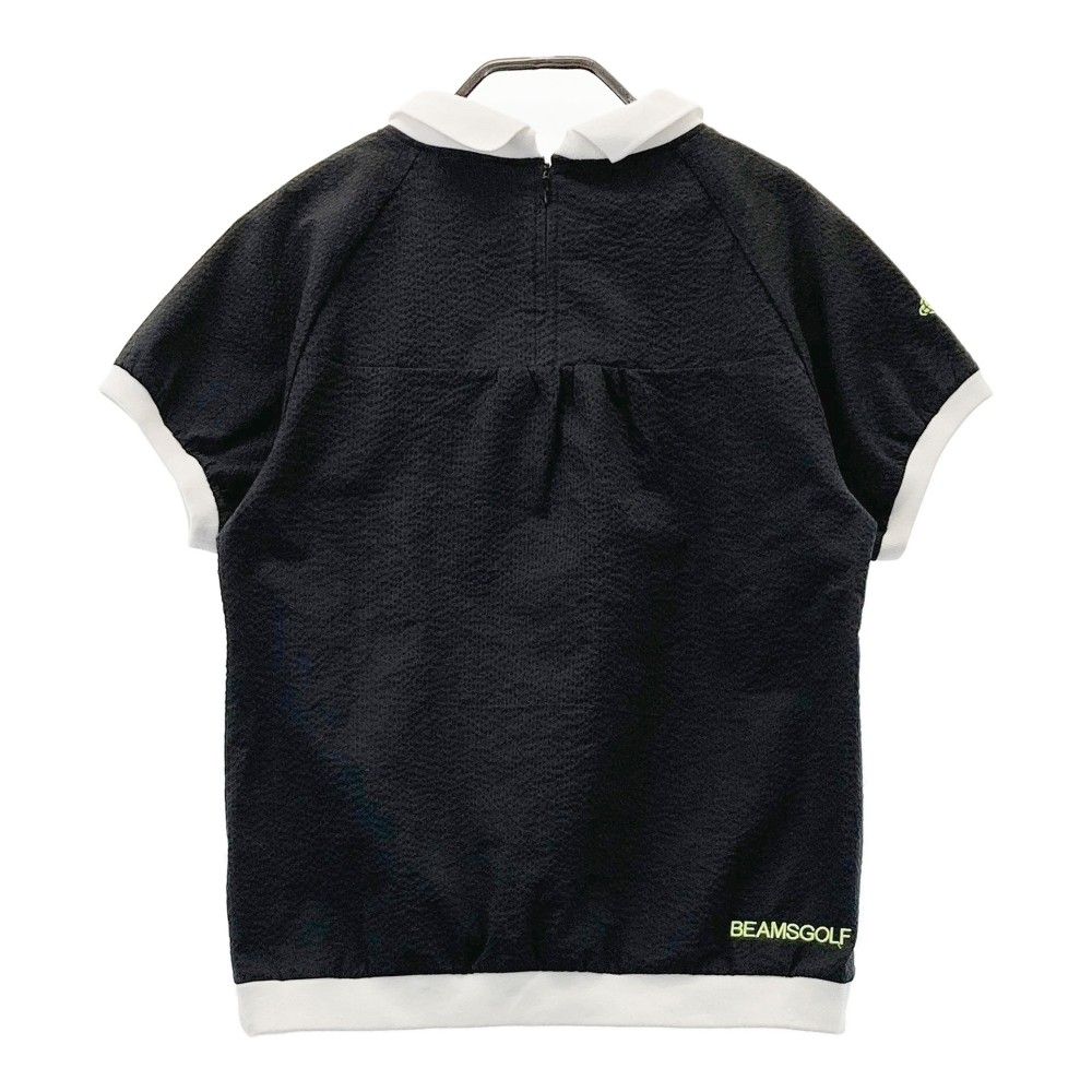 サイズ：M BEAMS GOLF ビームスゴルフ 2024年モデル 半袖Tシャツ シアサッカー ストライプ柄 グレー系 [240101430273] ゴルフウェア レディース ストスト サイズ：M BEAMS GOLF ビームスゴルフ 2024年モデル 半袖Tシャツ