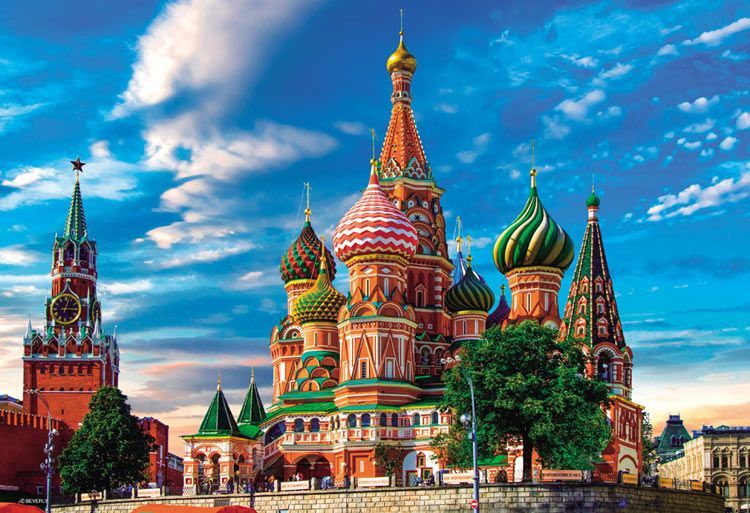 L6 聖ワシリイ大聖堂 ロシア 世界遺産 海外風景 アートパネル - 絵画