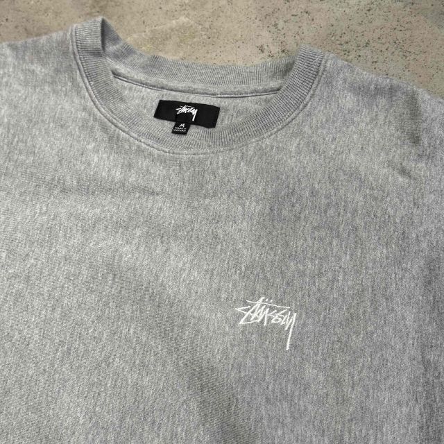 STUSSY STOCK LOGO CREWNECK SWEAT SIZE-M ステューシー ストックロゴ