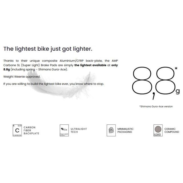 AMP Carbone SL Brake Pads Ceramic カーボン スーパーライト セラミック ブレーキパッド -lt SHIMANO-gt