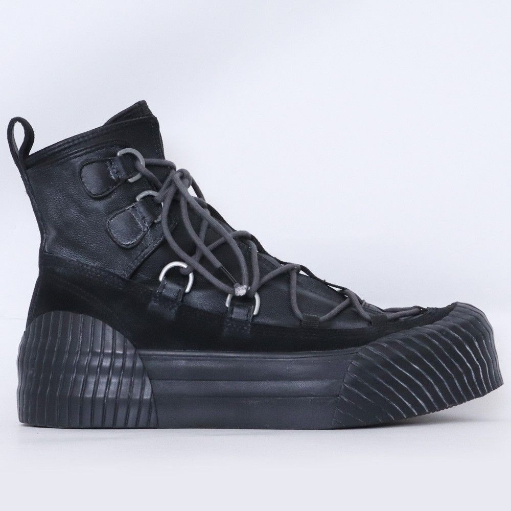 未使用 27cm相当 ISO 位相 Sneakers sheep leather サイズ2 ブラック 