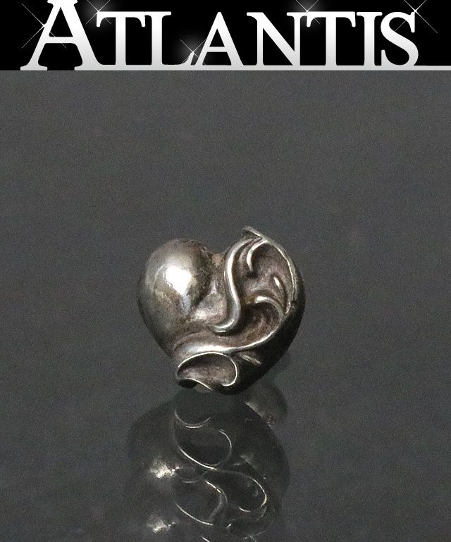 CHROME HEARTS 銀座店 クロムハーツ インボイス付き ハート スタッド ピアス メンズ シルバー SV925 93275