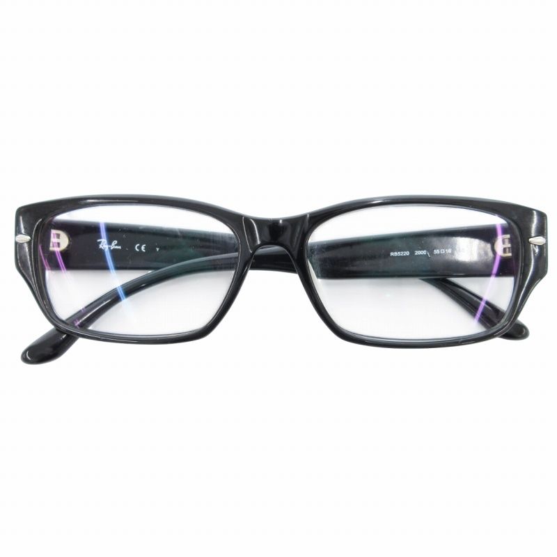 【中古】 レイバン Ray-Ban メガネフレーム プラスチック ケース メガネ拭き付き RB5130 01HD160 Ray-Ban レイバン 男女兼用 ブラック 黒 プラスチック 5385D 2000 55