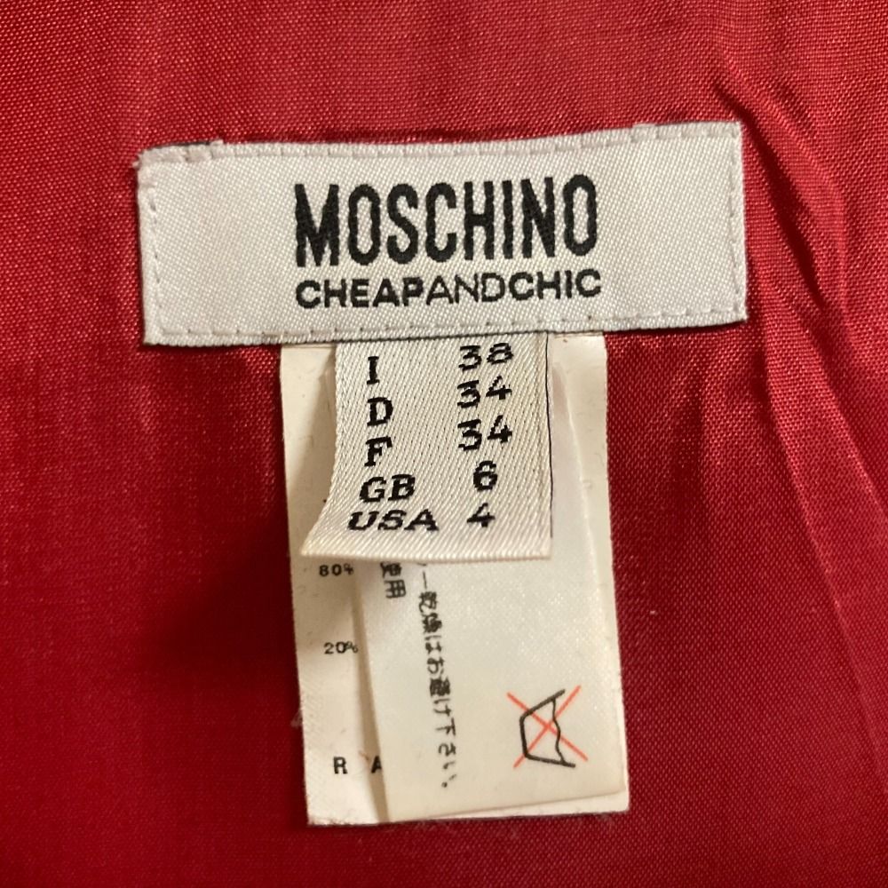 MOSCHINO CHEAPANDCHIC モスキーノノースリーブワンピース MOSCHINO モスキーノ ノースリーブワンピース タグ付き サイズ40