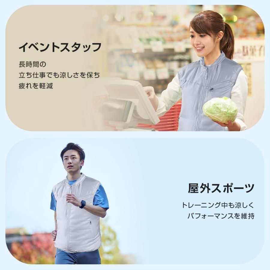 空調作業服 アイスリンク装着