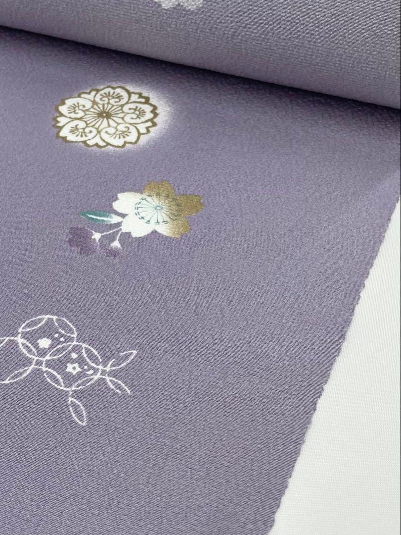 小紋 京友禅 氷割れ流水 吉祥柄 正絹 反物 小紋 京友禅 氷割れ流水