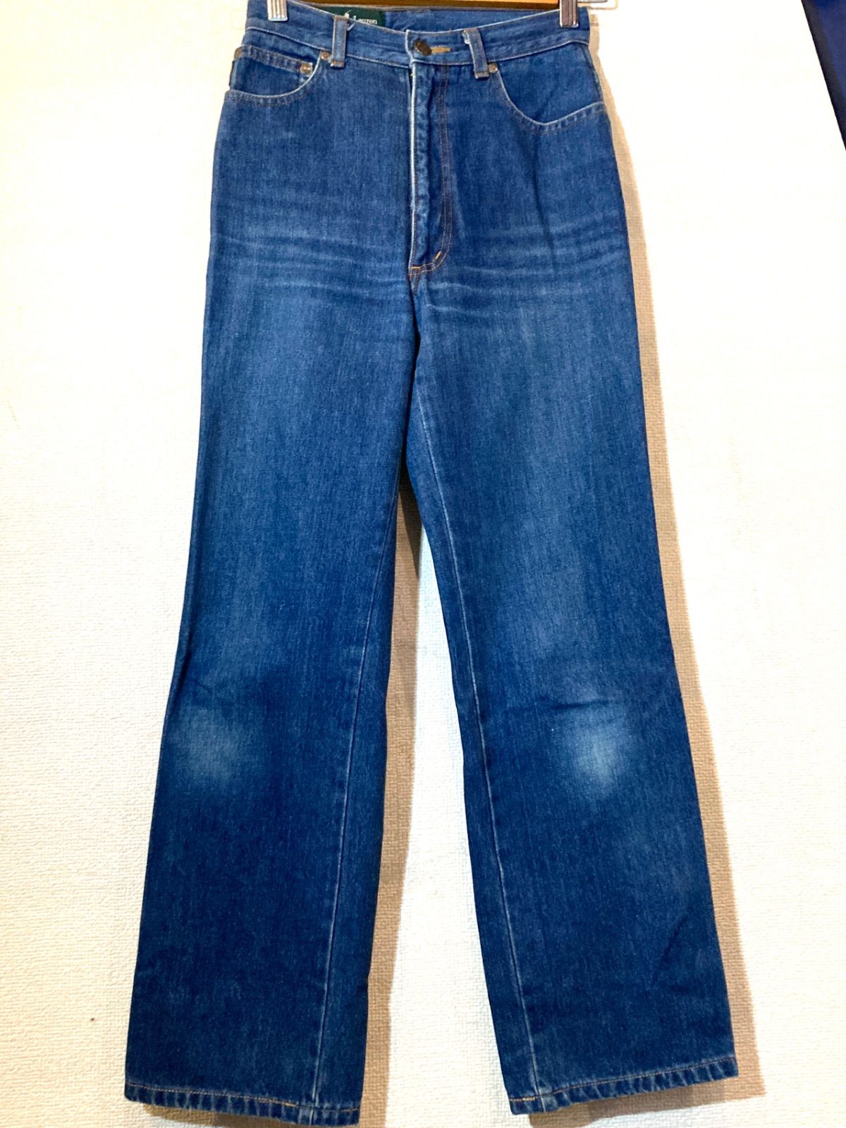 RALPH LAUREN RANCH WEAR 80 s-90 sVINTAGE ブーツカットジーンズ デニムパンツ 刺繍 バックステッチ ラルフローレン ビンテージ 紺