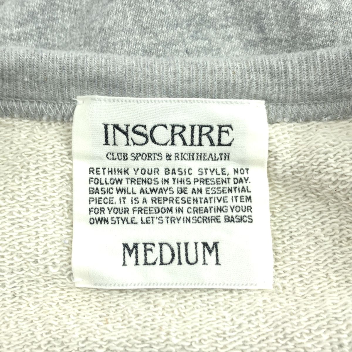 INSCRIRE - INSCRIRE / アンスクリア | 2025SS | × JOURNAL STANDARD L&#39;ESSAGE Asymmetry Sweat Shirt スウェット | M | グレー | レディース 追加2》《別注》【INSCRIRE /アンスクリア】Asymmetry Sweat