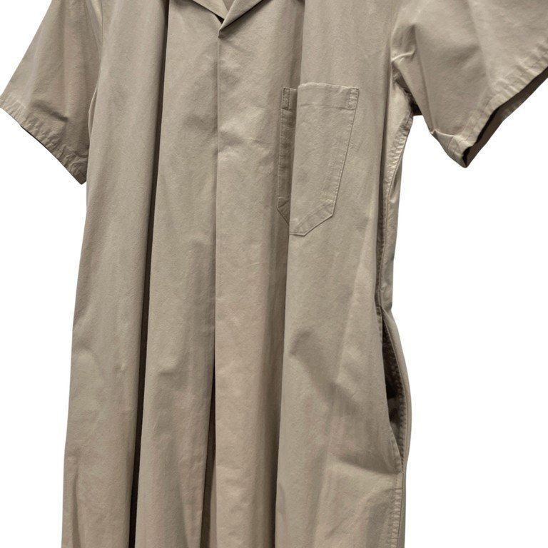 Y's オープンカラープルオーバーコットンロングシャツワンピース 半袖