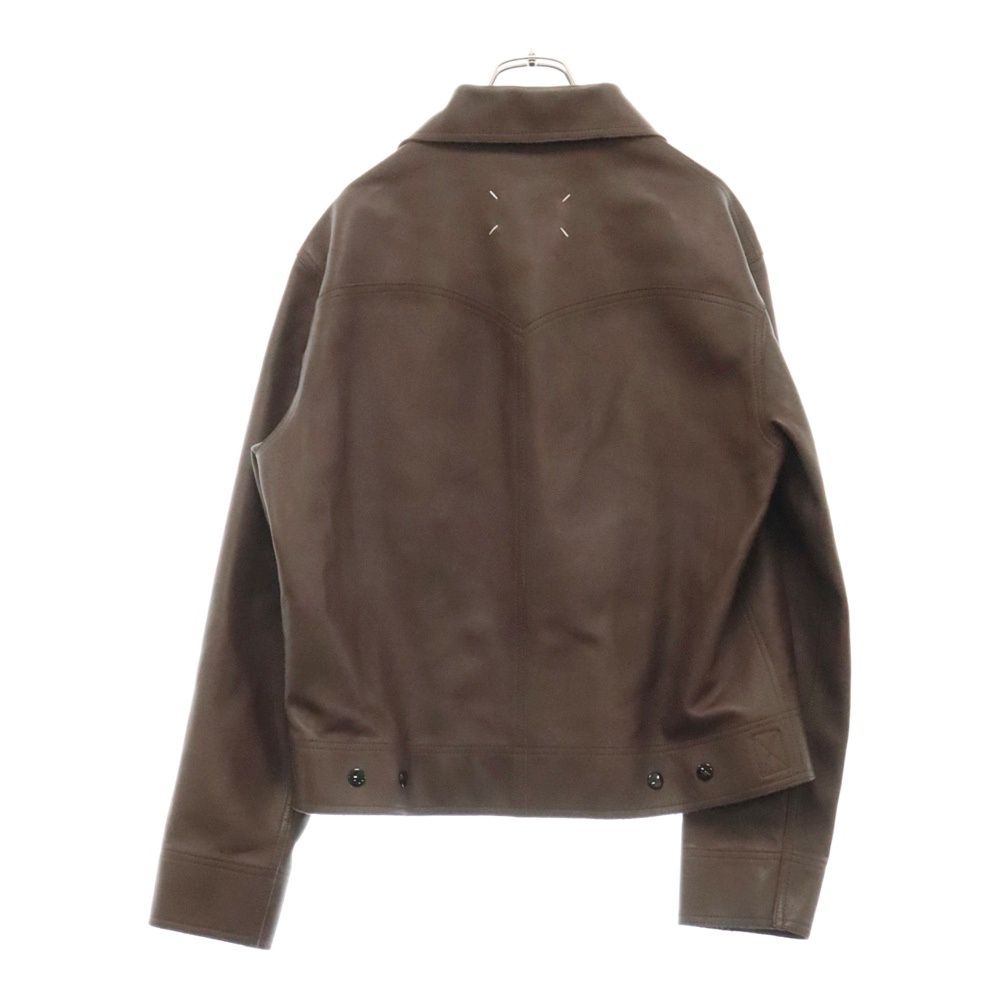 Maison Margiela 10 (メゾン マルジェラ) 21AW leather jacket リバーシブル スウェード レザージャケット  ブラウン S50AM0525 SY1579 - メルカリ