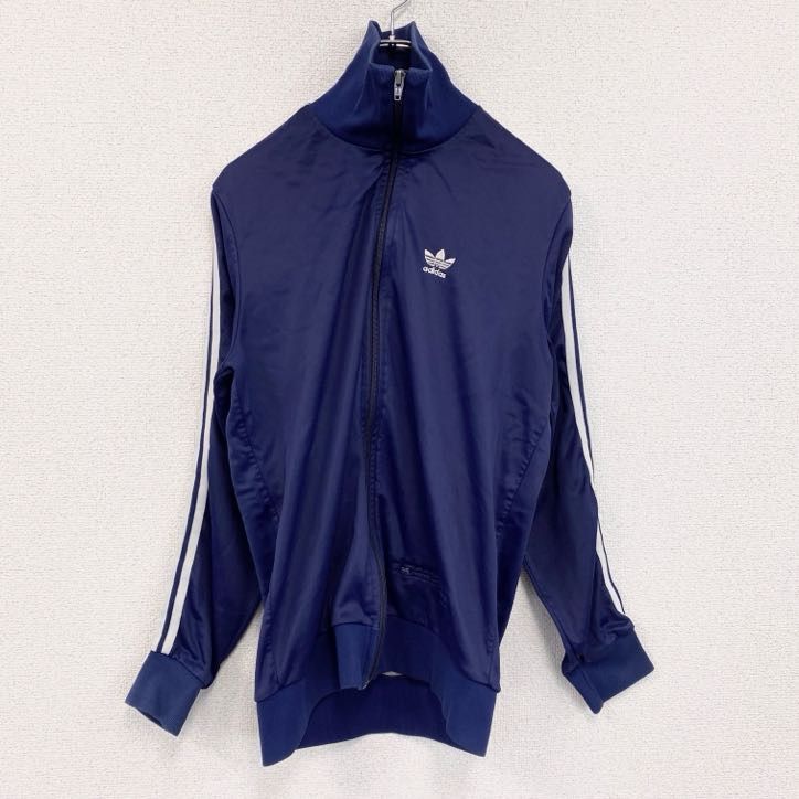 古着 used 70s adidas アディダス トラックジャケット|ジャージ ヴィンテージ 紺 ネイビー