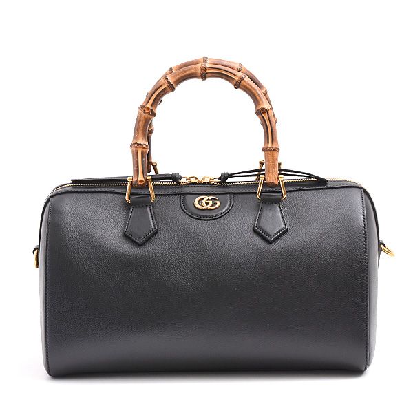 GUCCI グッチ ハンドバッグ ダイアナ ブラック バンブー A4収納