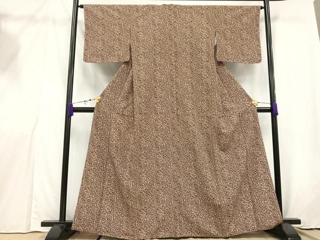 平和屋着物□上質な小紋 更紗蔦の葉文 正絹 逸品 AAAX6360mf