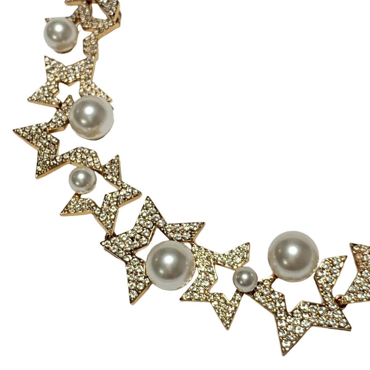 SWAROVSKI スワロフスキー チョーカー - ピンクゴールド×白 スター 星 |パール