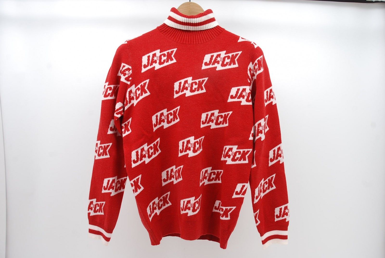 中古 レディース ジャックバニー Jack Bunny!! セーター 1(M) 赤  長袖タートルネックニット 総柄