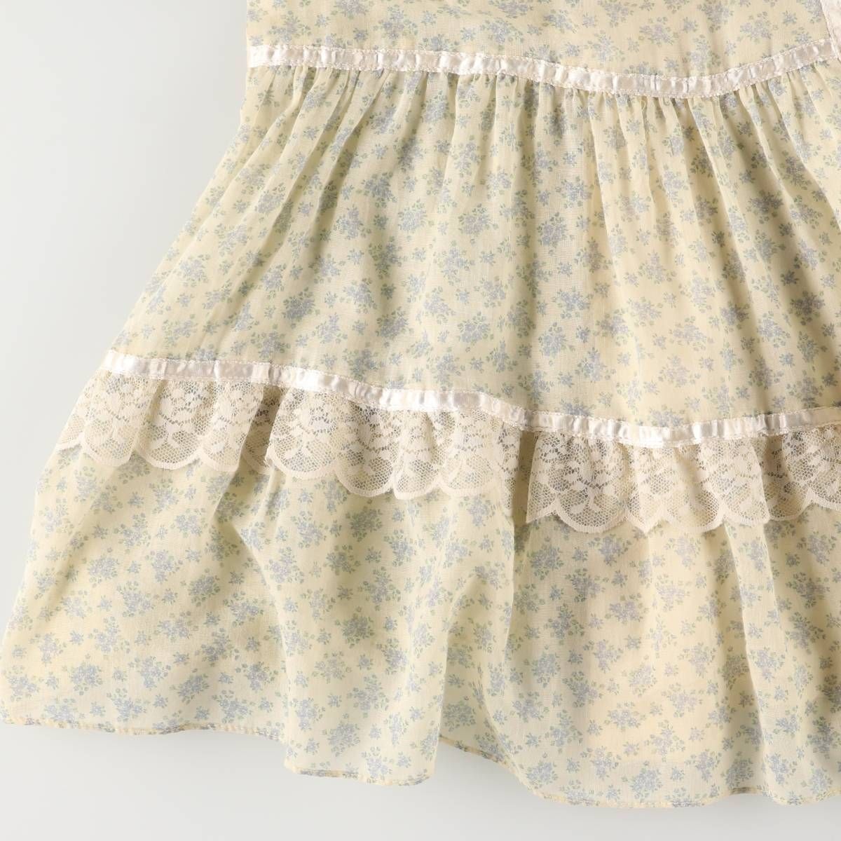 フリル付き ミモレ丈