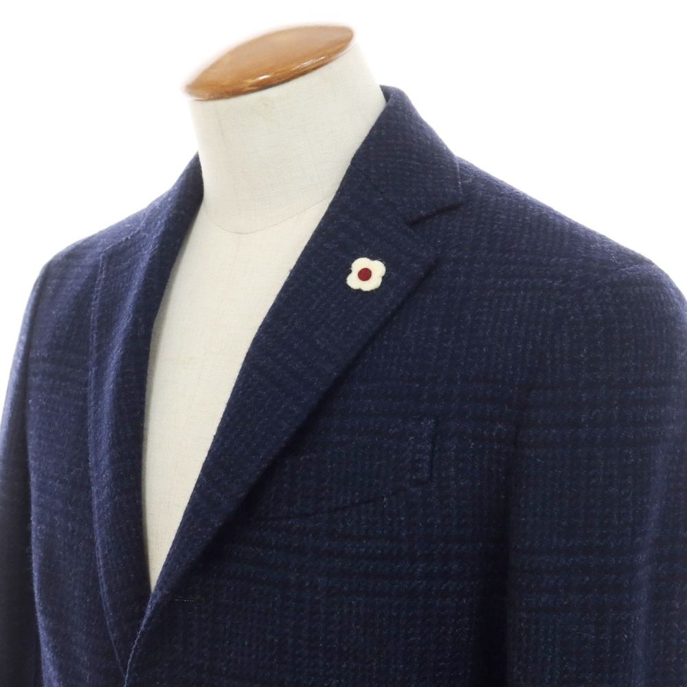 中古】ラルディーニ LARDINI ウール グレンチェック 3つボタン