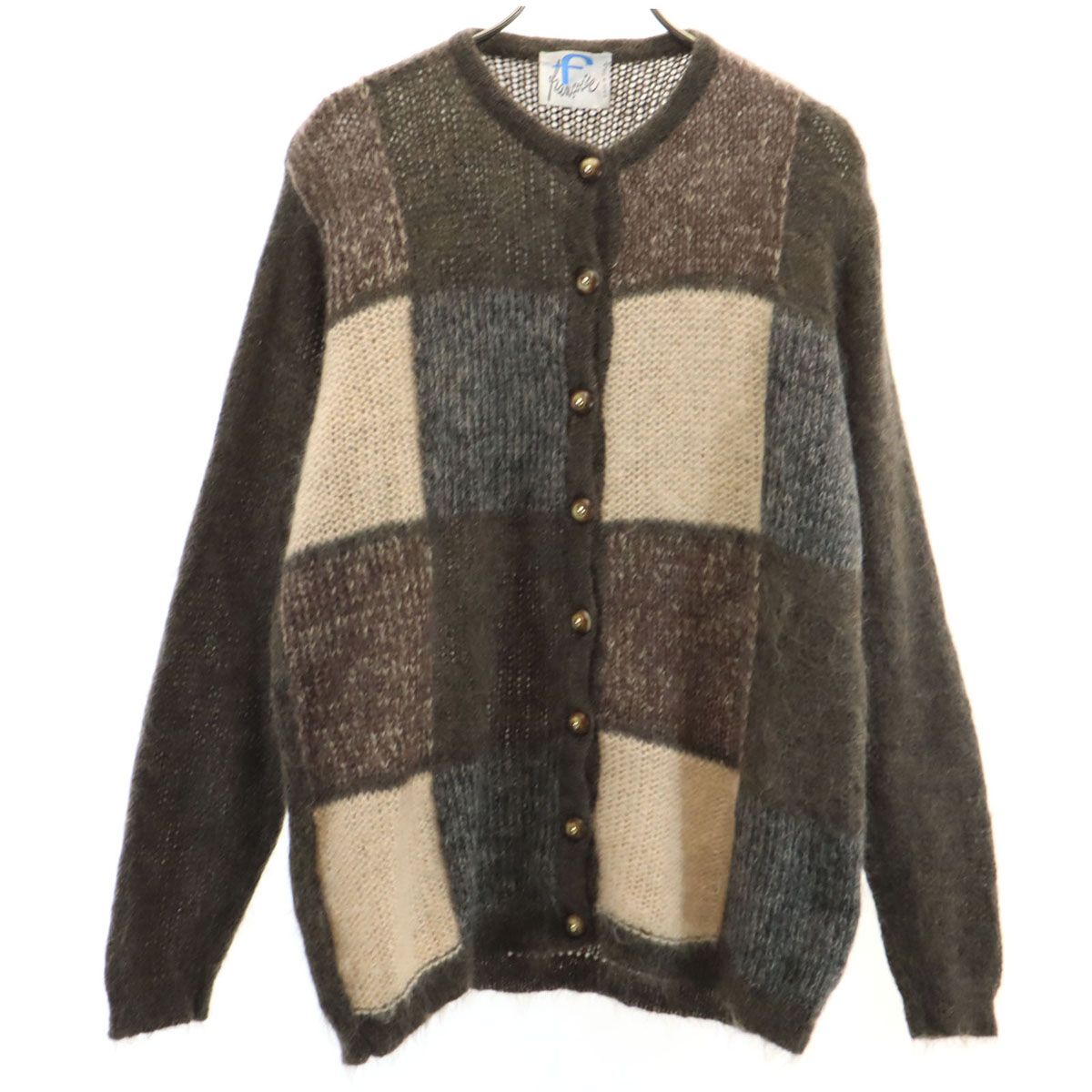 80s イタリア製 ヴィンテージ 長袖 販売済み ニットカーディガン  