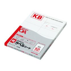 人気定番 【新品・3営業日で発送】コクヨ PPC用紙ラベル(共用タイプ)B5 12面100枚 (KB-A151) ラベル・シール用紙