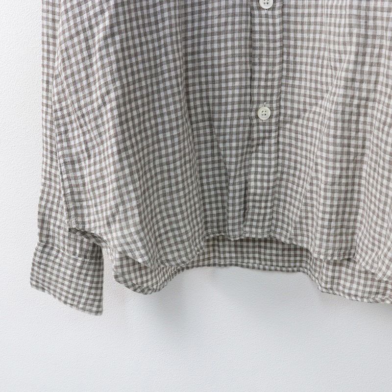 MARGARET HOWELL リネン100 メンズ マーガレットハウエル MARGARET HOWELL リネン ギンガム