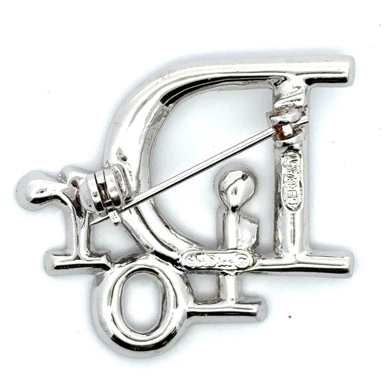 クリスチャンディオール ロゴ ラインストーン ブローチ シルバー 25品/A032651-2/XX3000/X083-21/ Christian Dior クリスチャン