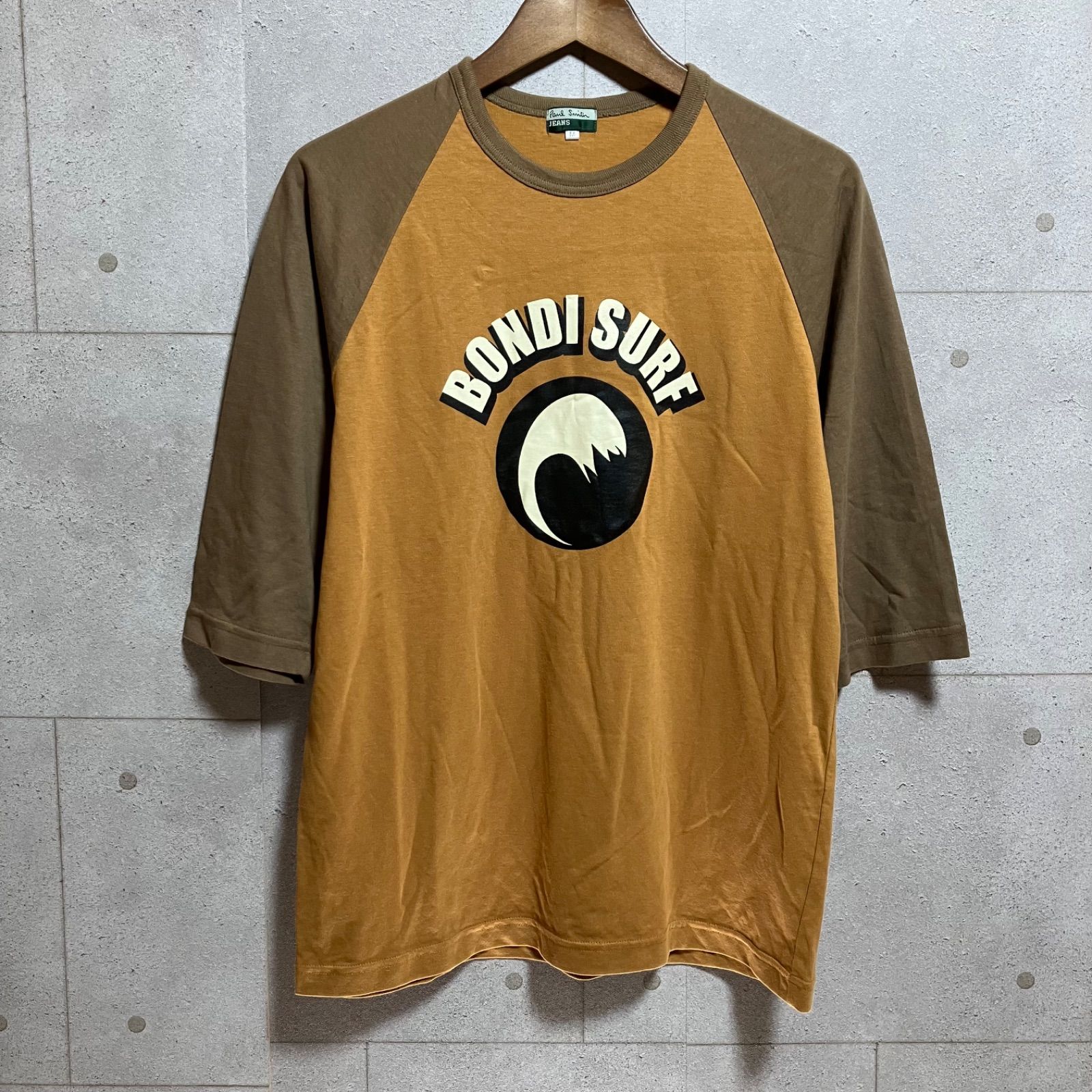 Paul Smith ポールスミス ラグラン Tシャツ カットソー 7分袖 トップス ブラウン M メンズ SG148-63