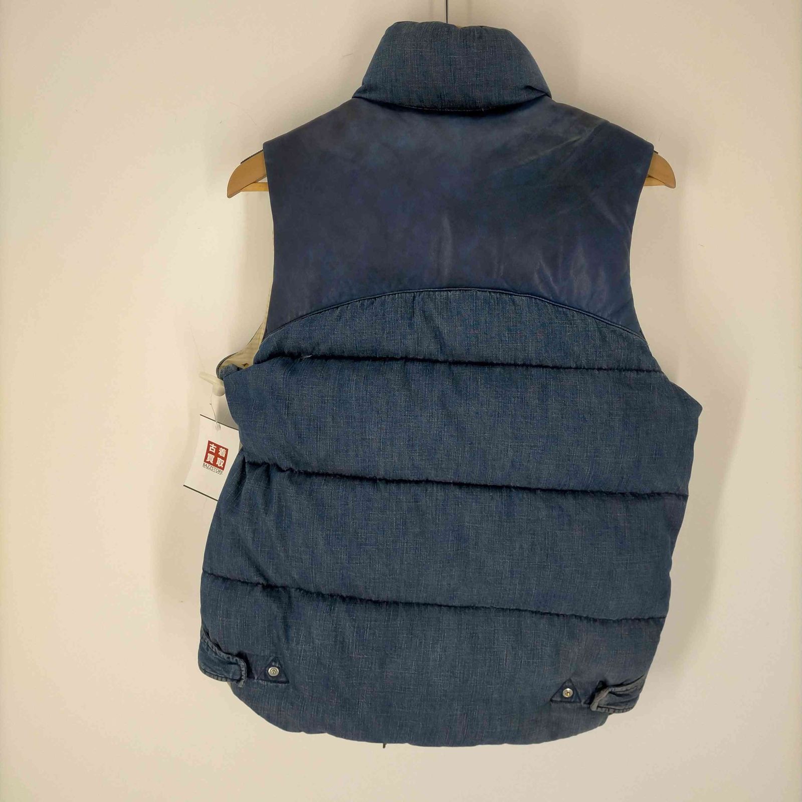 REMI RELIEF デニムダウンベスト XL メンズ レザーヨーク レミレリーフ REMI RELIEF レザーヨーク デニムダウンベスト