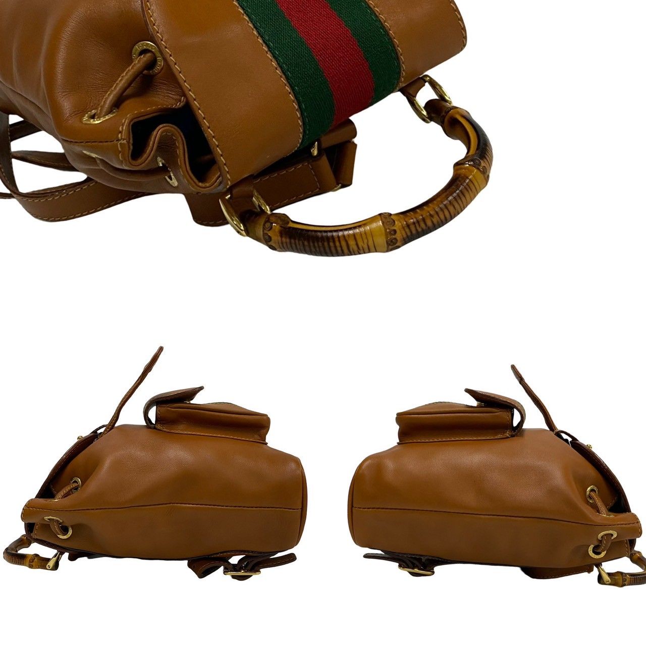 極 美品 袋付き GUCCI グッチ オールドグッチ ヴィンテージ バンブー