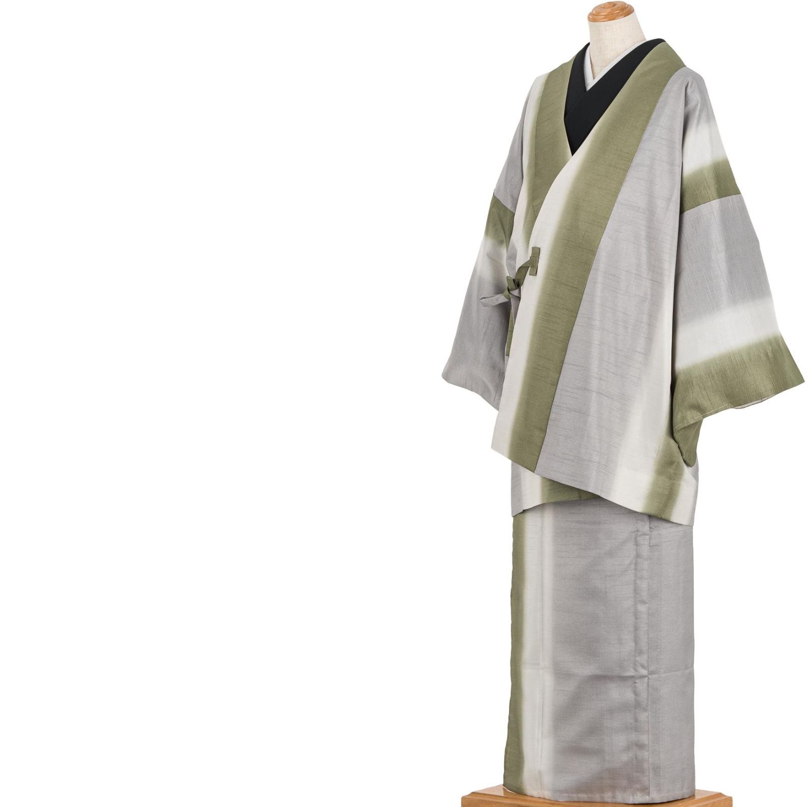 美品】東レシルック 友禅黒地 二部式襦袢 東レシルック二部式襦袢