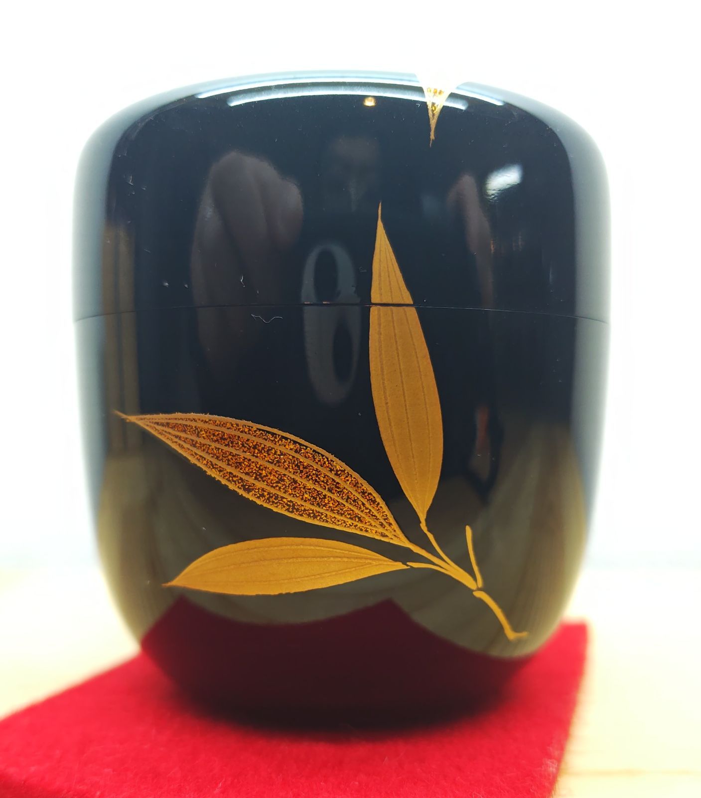 逢絢亭 茶道具 中棗 山中塗 若竹蒔絵 真塗 木製 中村宗尹 共箱入り WWW_IBETON_RU