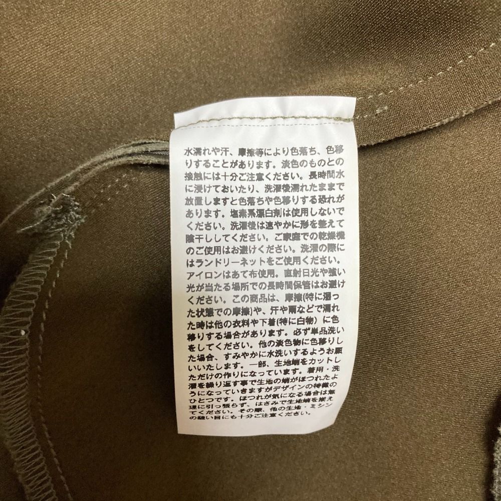 美品 23SS ENOF イナフ 長袖 オーバーサイズスウェードシャツ F カーキ メンズ レディース 古着 中古 美品 23SS ENOF イナフ 長袖 オーバーサイズスウェードシャツ F