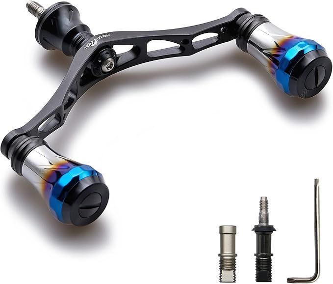 HEIGHTEN 95mm リール ハンドル 8色 シマノ ダイワ 通用 スピニングリール用 70航空アルミ製 Aurora Serie | HEIGHTEN V1.0 95mm リール ハンドル 20mm ハンドルノブ 搭載