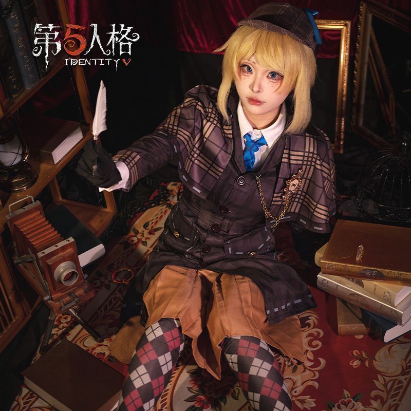 第五人格 コスプレ衣装 園丁 真相小姐 英倫探偵風 豪華10点フルセット ゲームキャラクター完全再現 高品質デザイン 女装用 仮装